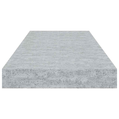 Scaffali a Parete 2 pz Grigio Cemento 60x23,5x3,8 cm in MDF