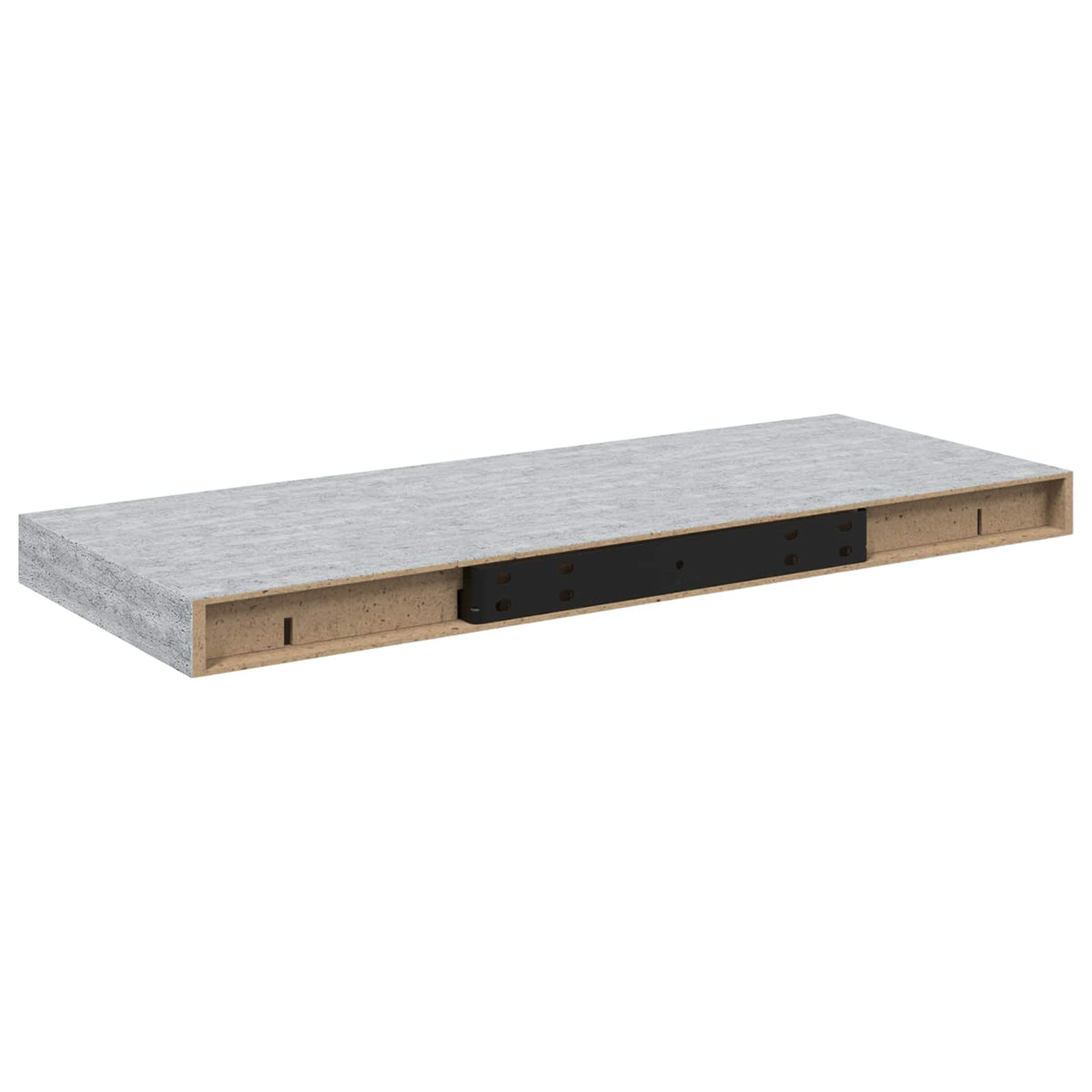 Scaffali a Parete 4 pz Grigio Cemento 60x23,5x3,8 cm in MDF