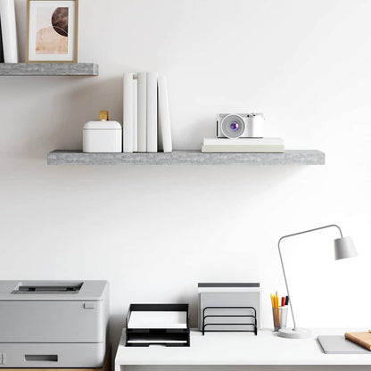 Scaffale a Parete Grigio Cemento 80x23,5x3,8 cm in MDF | homemem39