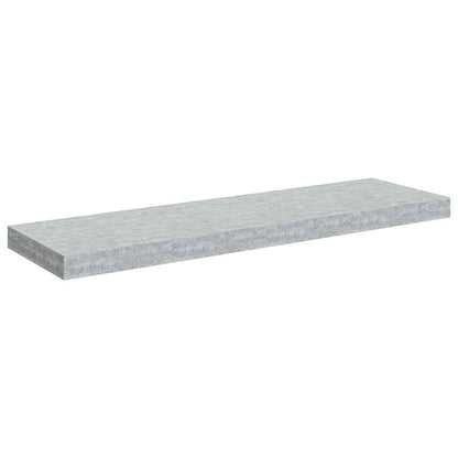Scaffali a Parete 4 pz Grigio Cemento 80x23,5x3,8 cm in MDF
