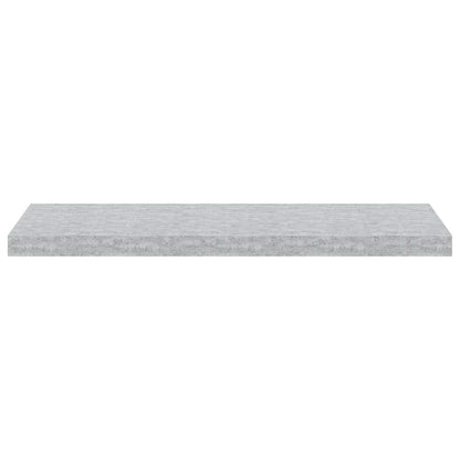 Scaffali a Parete 4 pz Grigio Cemento 80x23,5x3,8 cm in MDF