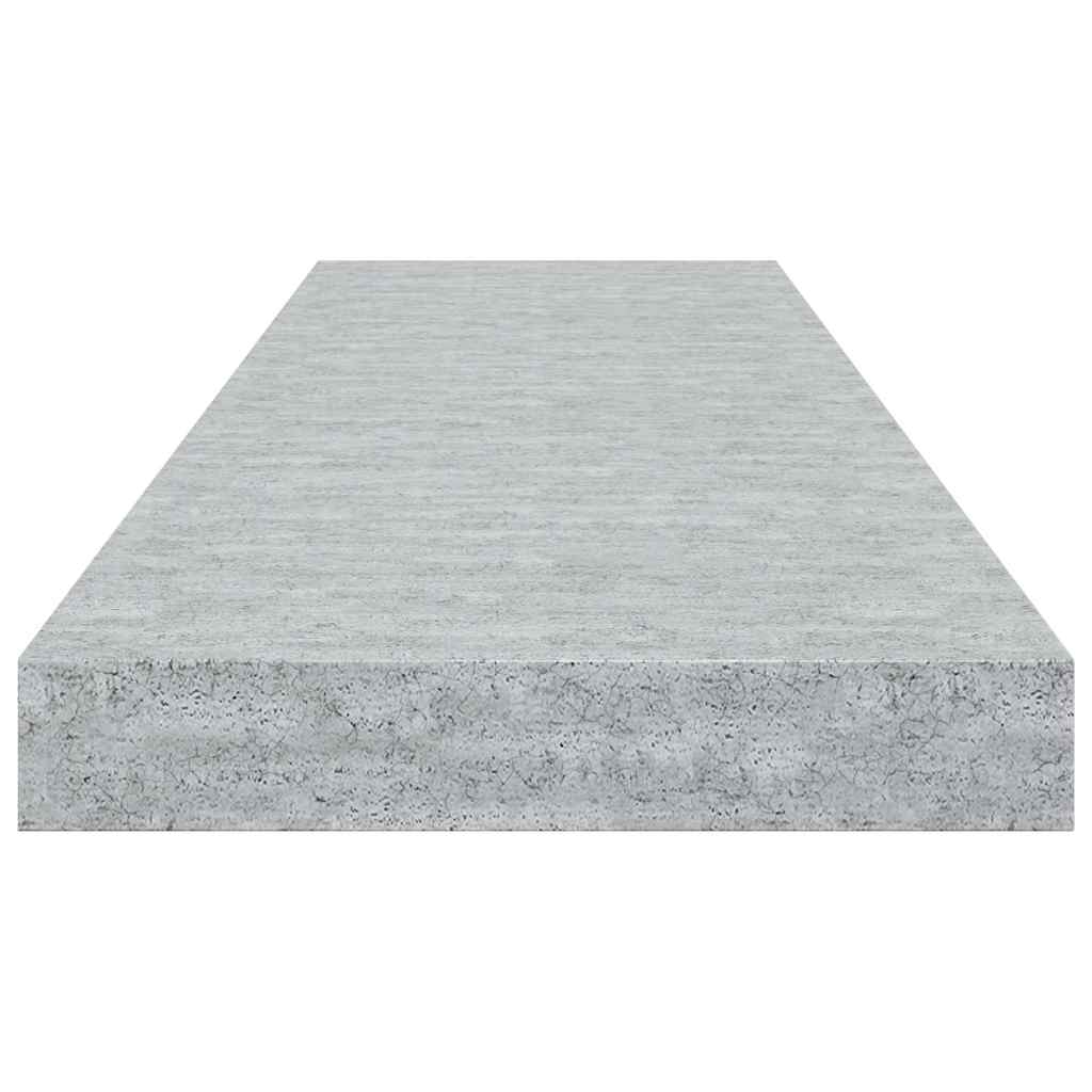 Scaffali a Parete 4 pz Grigio Cemento 80x23,5x3,8 cm in MDF