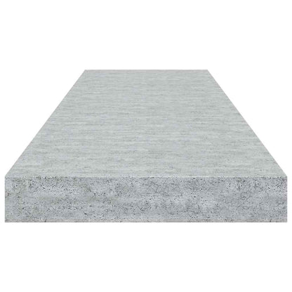 Scaffali a Parete 4 pz Grigio Cemento 80x23,5x3,8 cm in MDF