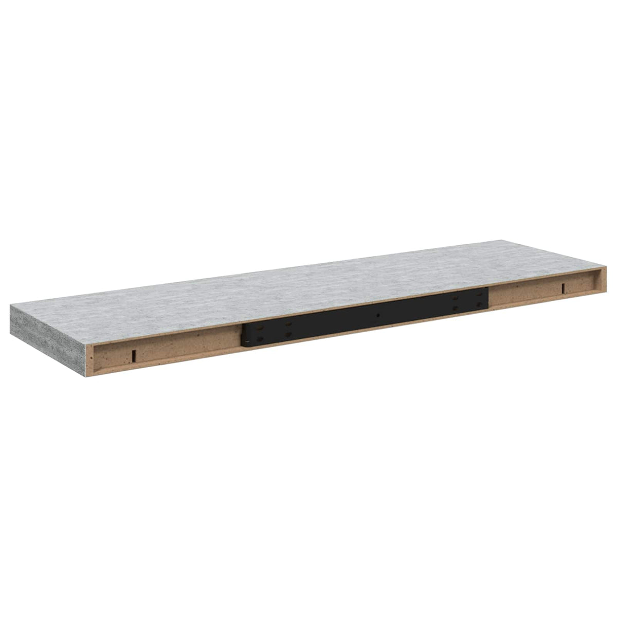 Scaffali a Parete 4 pz Grigio Cemento 80x23,5x3,8 cm in MDF