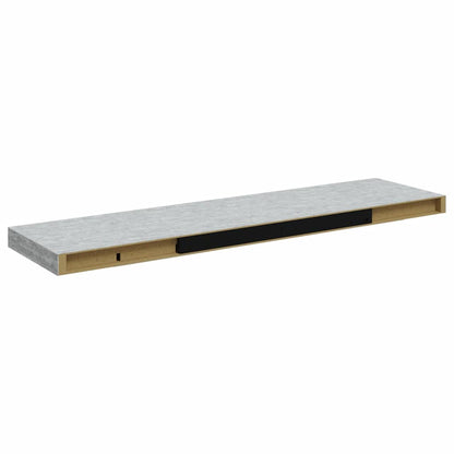 Scaffali a Parete 2 pz Grigio Cemento 90x23,5x3,8 cm in MDF | homemem39