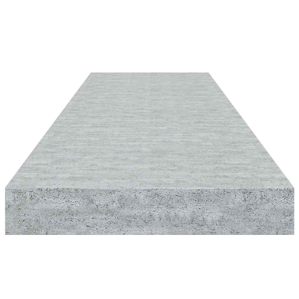Scaffali a Parete 4 pz Grigio Cemento 90x23,5x3,8 cm in MDF