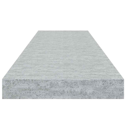 Scaffali a Parete 4 pz Grigio Cemento 90x23,5x3,8 cm in MDF