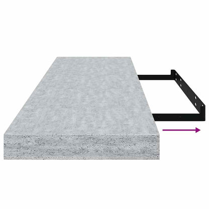 Scaffali a Parete 4 pz Grigio Cemento 90x23,5x3,8 cm in MDF | homemem39