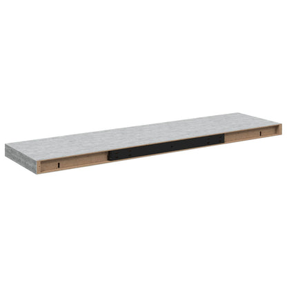 Scaffali a Parete 4 pz Grigio Cemento 90x23,5x3,8 cm in MDF