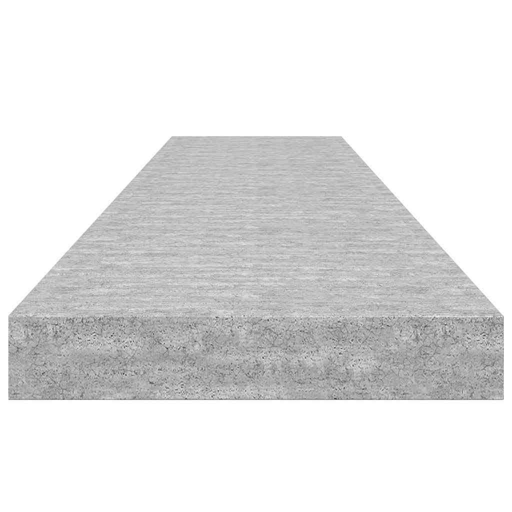 Scaffali a Parete 4 pz Grigio Cemento 120x23,5x3,8 cm in MDF
