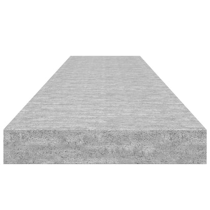 Scaffali a Parete 4 pz Grigio Cemento 120x23,5x3,8 cm in MDF