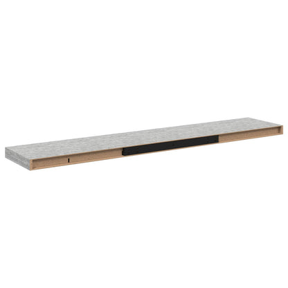 Scaffali a Parete 4 pz Grigio Cemento 120x23,5x3,8 cm in MDF