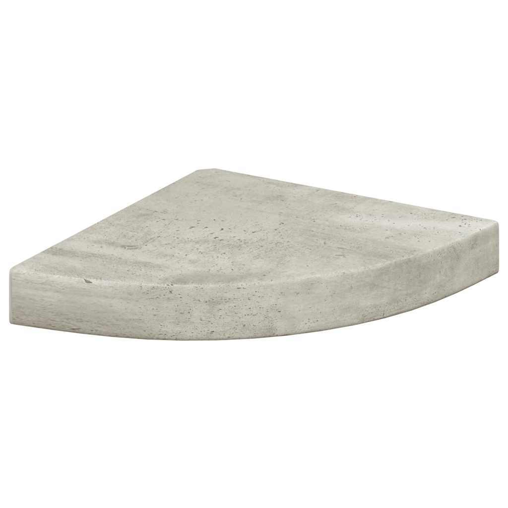 Mensole Angolari 2pz Grigio Cemento 25x25x3,8 cm in MDF | homemem39