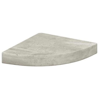Mensole Angolari 2pz Grigio Cemento 25x25x3,8 cm in MDF | homemem39