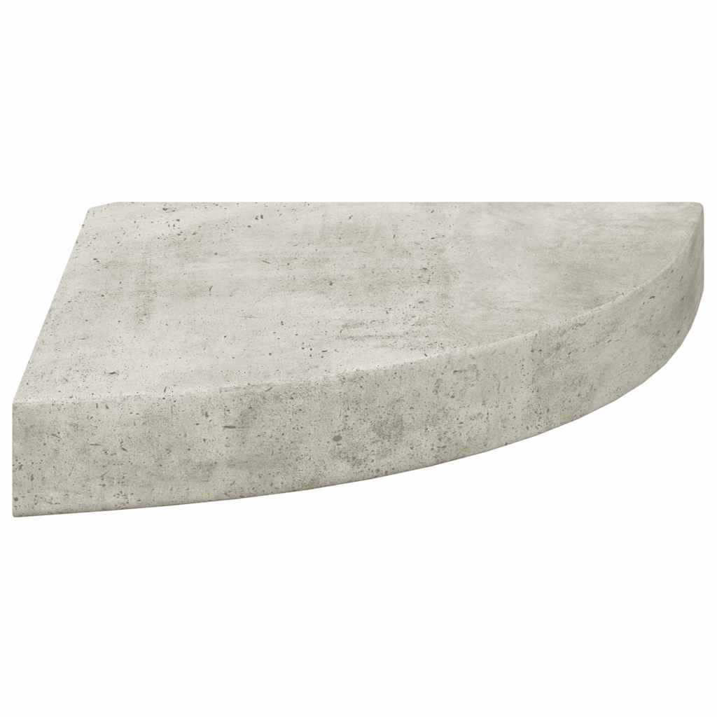Mensole Angolari 2pz Grigio Cemento 25x25x3,8 cm in MDF | homemem39
