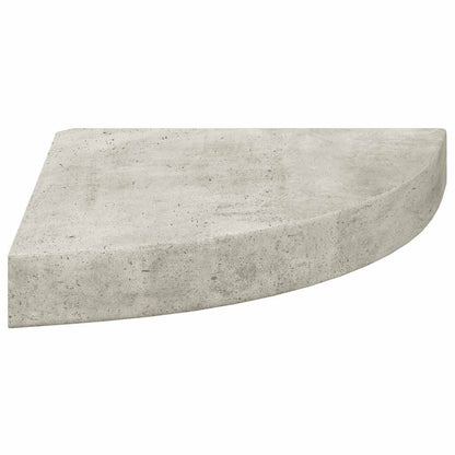 Mensole Angolari 2pz Grigio Cemento 25x25x3,8 cm in MDF | homemem39