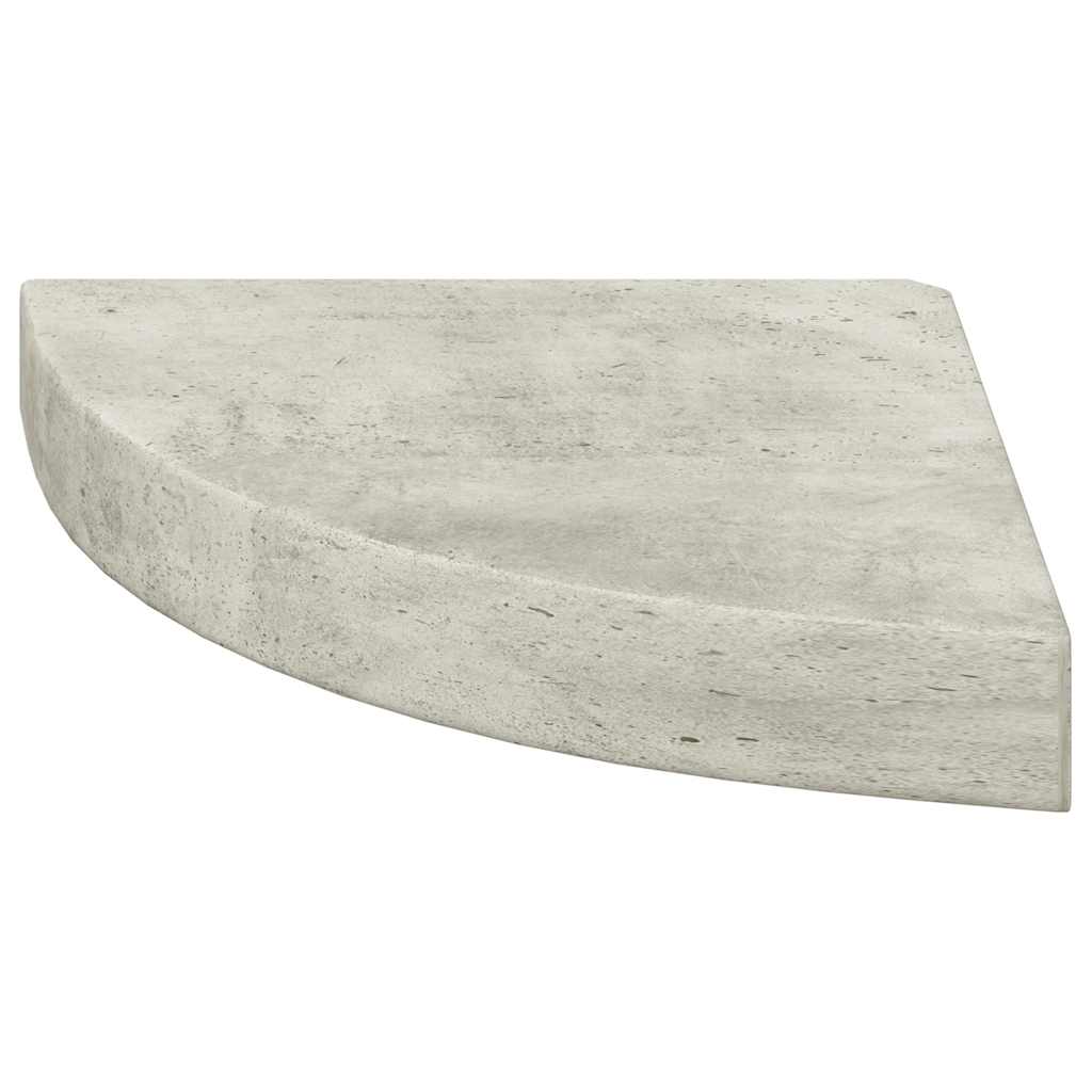 Mensole Angolari 4 pz Grigio Cemento 25x25x3,8 cm in MDF | homemem39