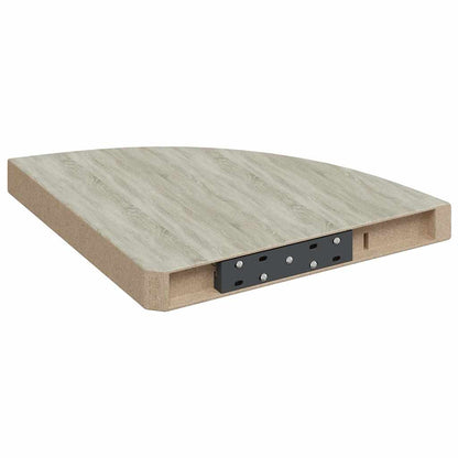 Mensola Angolare Rovere e Bianco 35x35x3,8 cm in MDF | homemem39