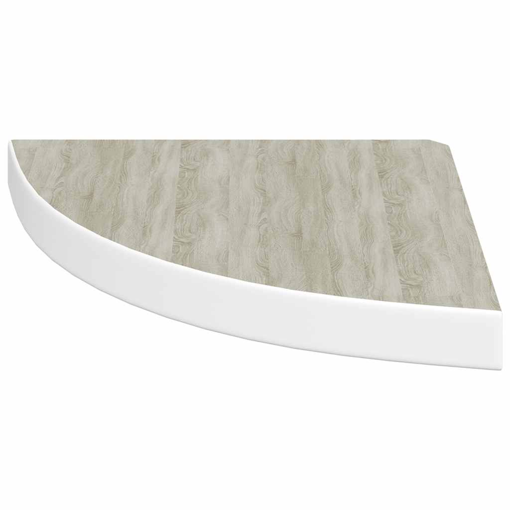Mensole Angolari 4 pz Rovere e Bianco 35x35x3,8 cm in MDF | homemem39