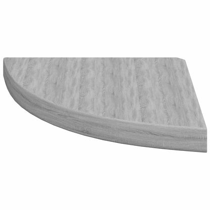 Mensola Angolare Grigio Cemento 35x35x3,8 cm in MDF | homemem39
