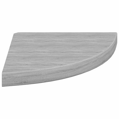Mensola Angolare Grigio Cemento 35x35x3,8 cm in MDF | homemem39
