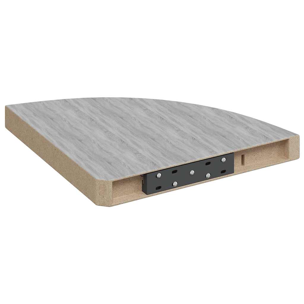 Mensole Angolari 2pz Grigio Cemento 35x35x3,8 cm in MDF | homemem39