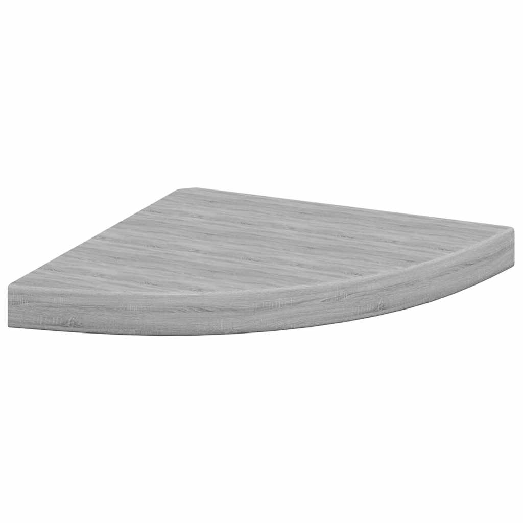 Mensole Angolari 4 pz Grigio Cemento 35x35x3,8 cm in MDF | homemem39