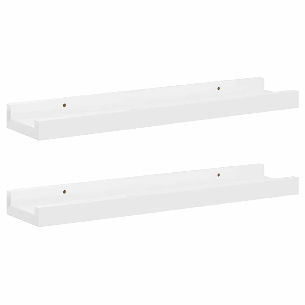 Mensole da Parete 2 pz Bianco Lucido 40x9x3 cm | homemem39