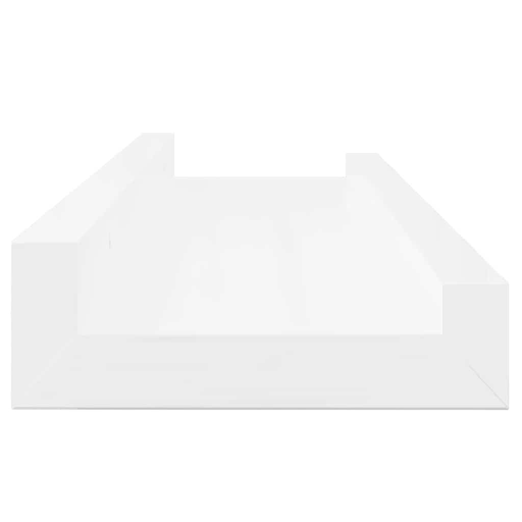Mensole da Parete 2 pz Bianco Lucido 40x9x3 cm | homemem39