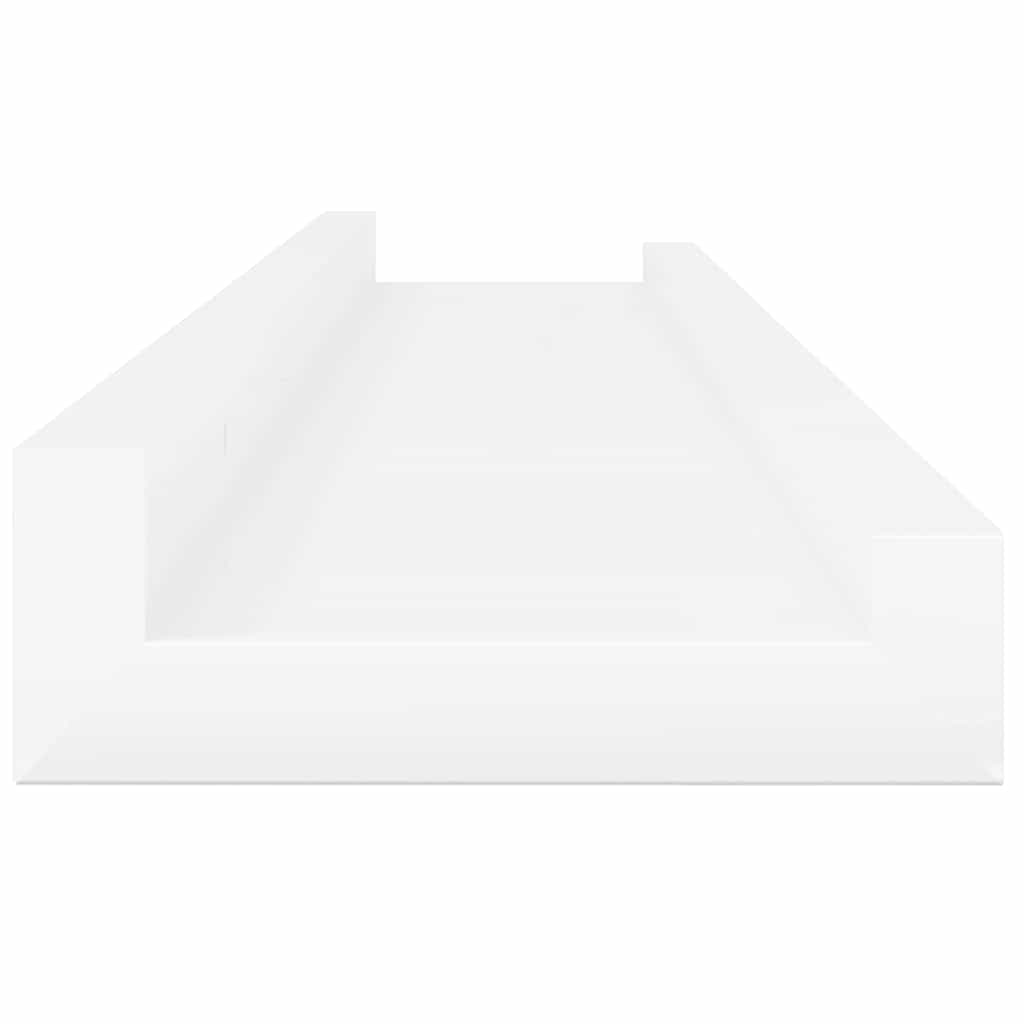 Mensole da Parete 2 pz Bianco Lucido 60x9x3 cm | homemem39