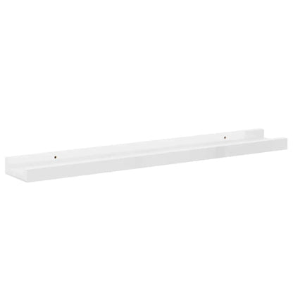 Mensole da Parete 2 pz Bianco Lucido 60x9x3 cm | homemem39