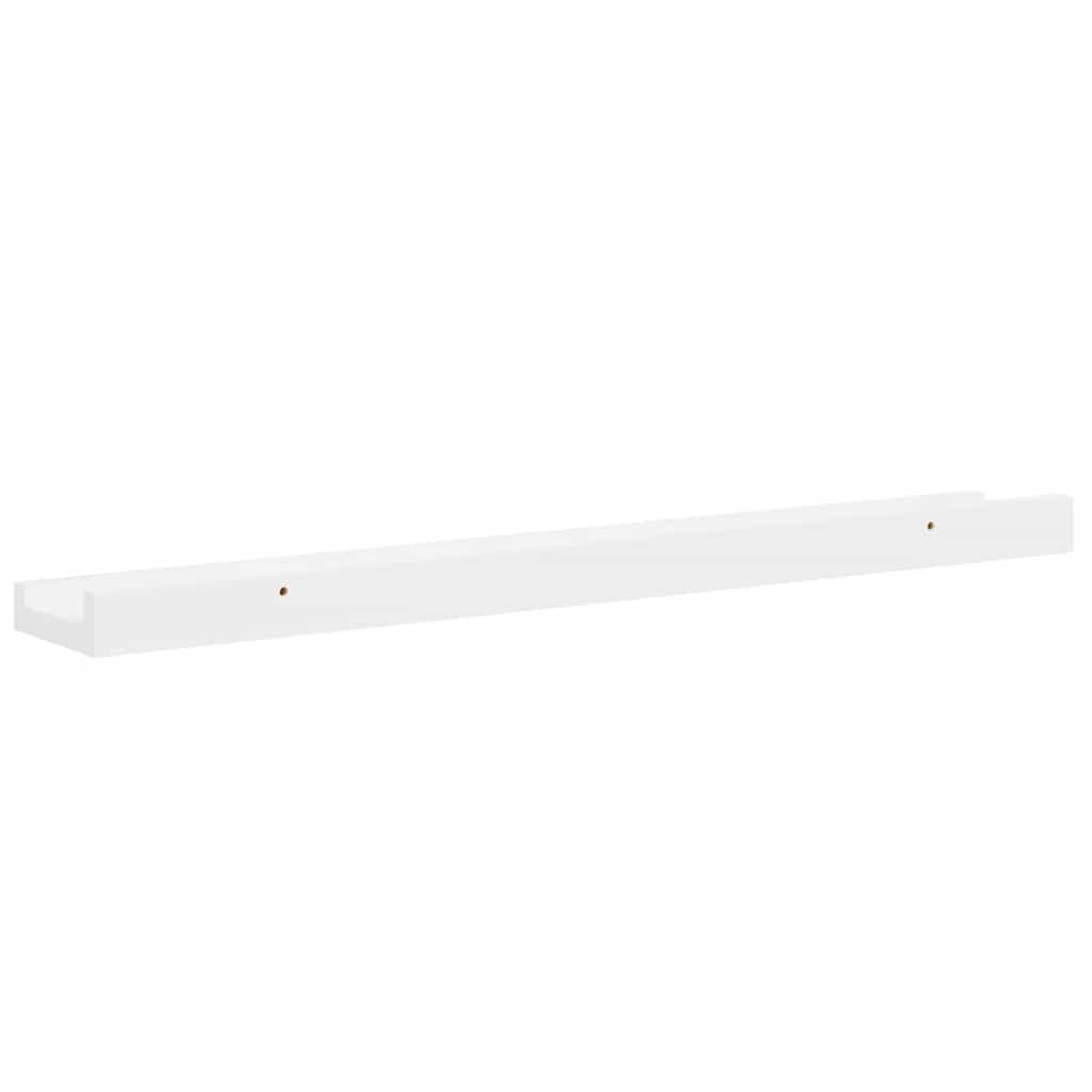 Mensole da Parete 2 pz Bianco Lucido 60x9x3 cm | homemem39