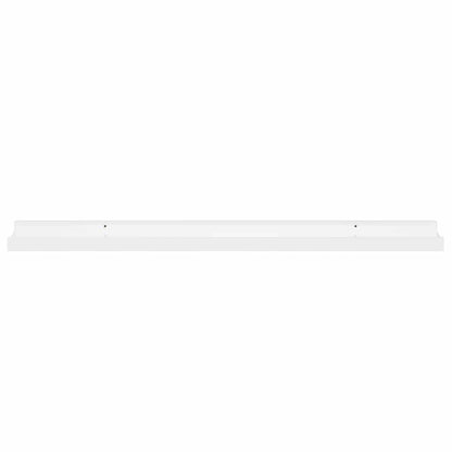 Mensole da Parete 2 pz Bianco Lucido 80x9x3 cm | homemem39