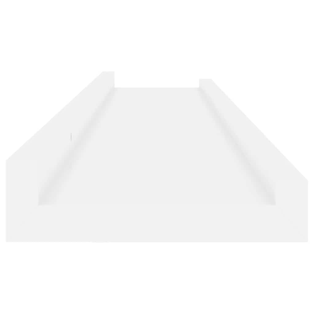 Mensole da Parete 2 pz Bianco Lucido 80x9x3 cm | homemem39