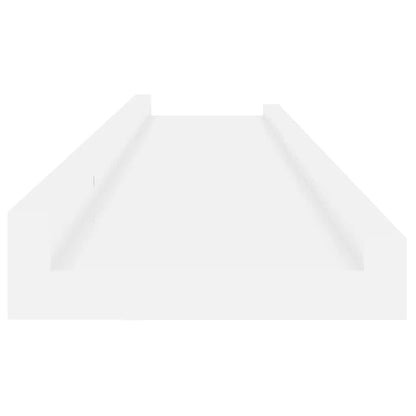 Mensole da Parete 2 pz Bianco Lucido 80x9x3 cm | homemem39