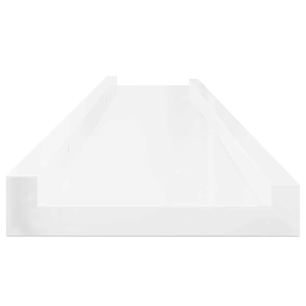 Mensole da Parete 2 pz Bianco Lucido 100x9x3 cm | homemem39