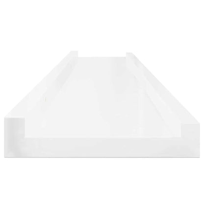 Mensole da Parete 2 pz Bianco Lucido 100x9x3 cm | homemem39