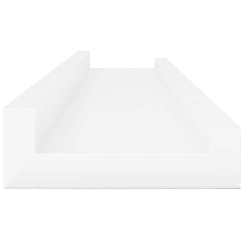 Mensole da Parete 4 pz Bianco Lucido 60x9x3 cm | homemem39
