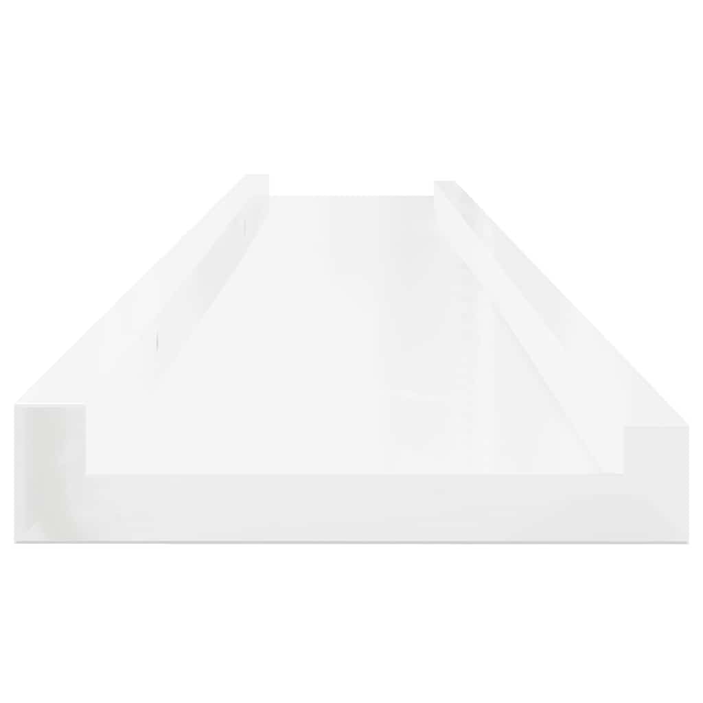 Mensole da Parete 4 pz Bianco Lucido 100x9x3 cm | homemem39