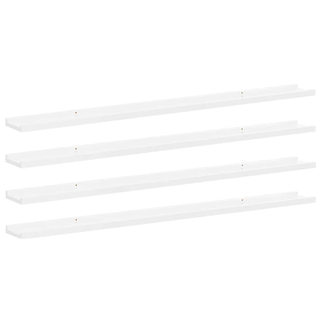 Mensole da Parete 2 pz Bianco Lucido 115x9x3 cm | homemem39