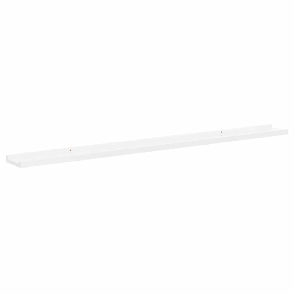Mensole da Parete 2 pz Bianco Lucido 115x9x3 cm | homemem39