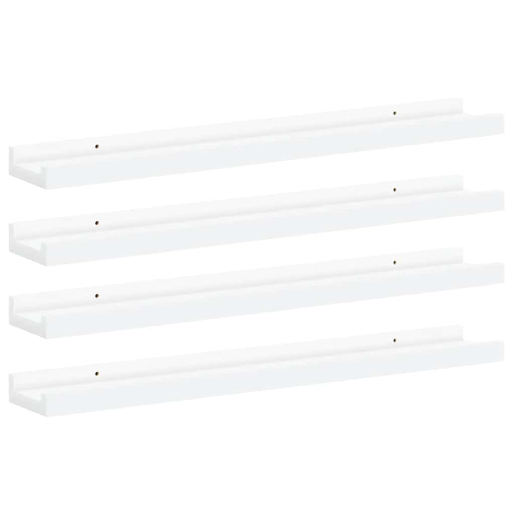 Mensole da Parete 4 pz Bianche 60x9x3 cm | homemem39