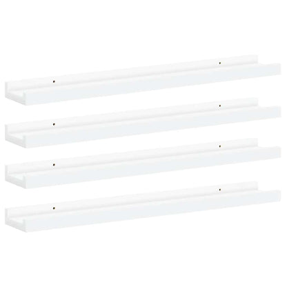 Mensole da Parete 4 pz Bianche 60x9x3 cm | homemem39