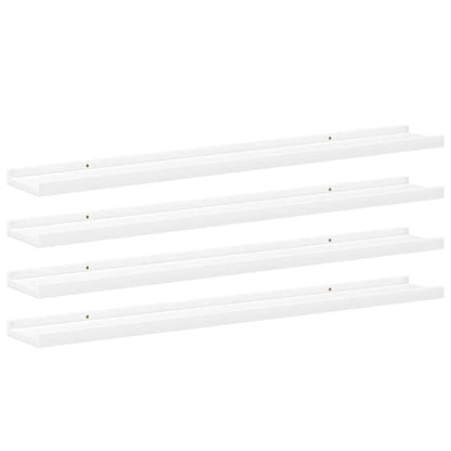 Mensole da Parete 4 pz Bianche 80x9x3 cm | homemem39