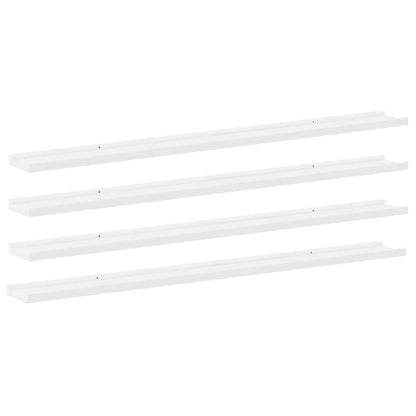 Mensole da Parete 4 pz Bianche 115x9x3 cm | homemem39