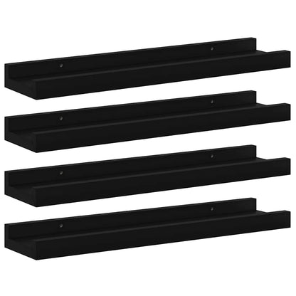 Mensole da Parete 2 pz Nere 40x9x3 cm | homemem39