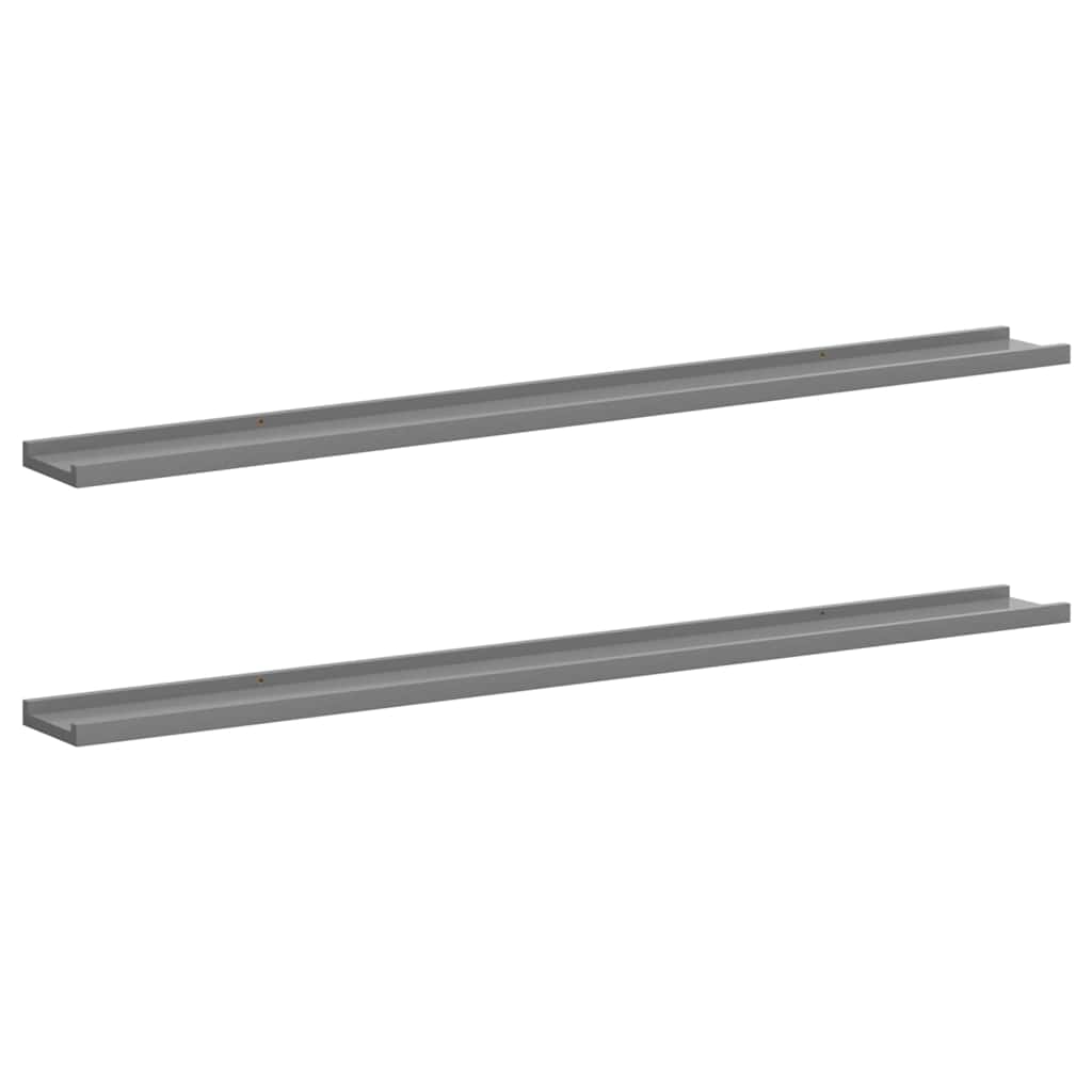 Mensole da Parete 2 pz Grigie 115x9x3 cm | homemem39