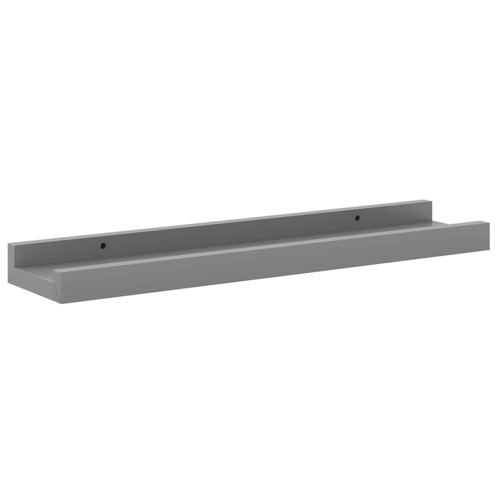 Mensole da Parete 2 pz Grigie 40x9x3 cm | homemem39