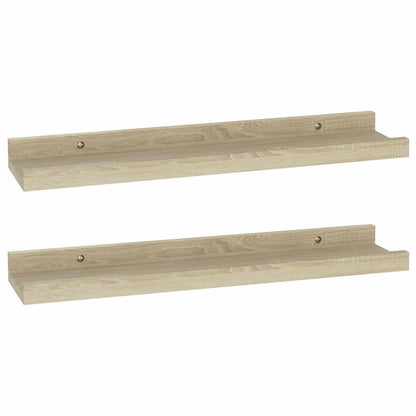 Mensole da parete 2 pz in rovere Sonoma 40x9x3 cm | homemem39