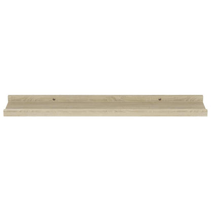 Mensole da parete 2 pz in rovere Sonoma 60x9x3 cm | homemem39